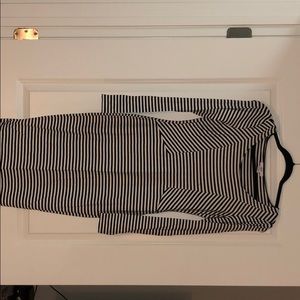 Striped white and black dress